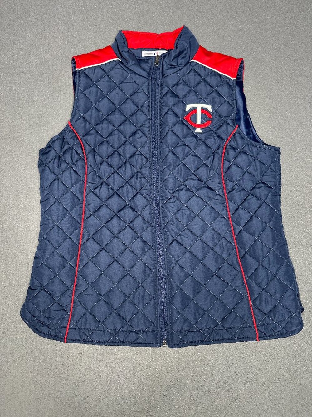 Minnesota Twins Jacket Womens XL Blue MLB Baseball GIII Sports Quilted Vest